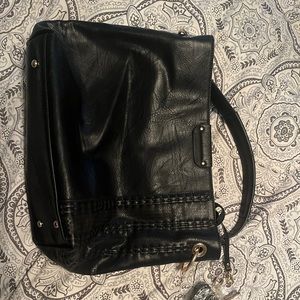 Black leather purse